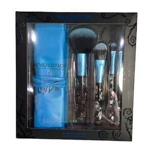 Revolution Warner Bros Corpse Bride 5pc Brush Set with Travel Case NEW